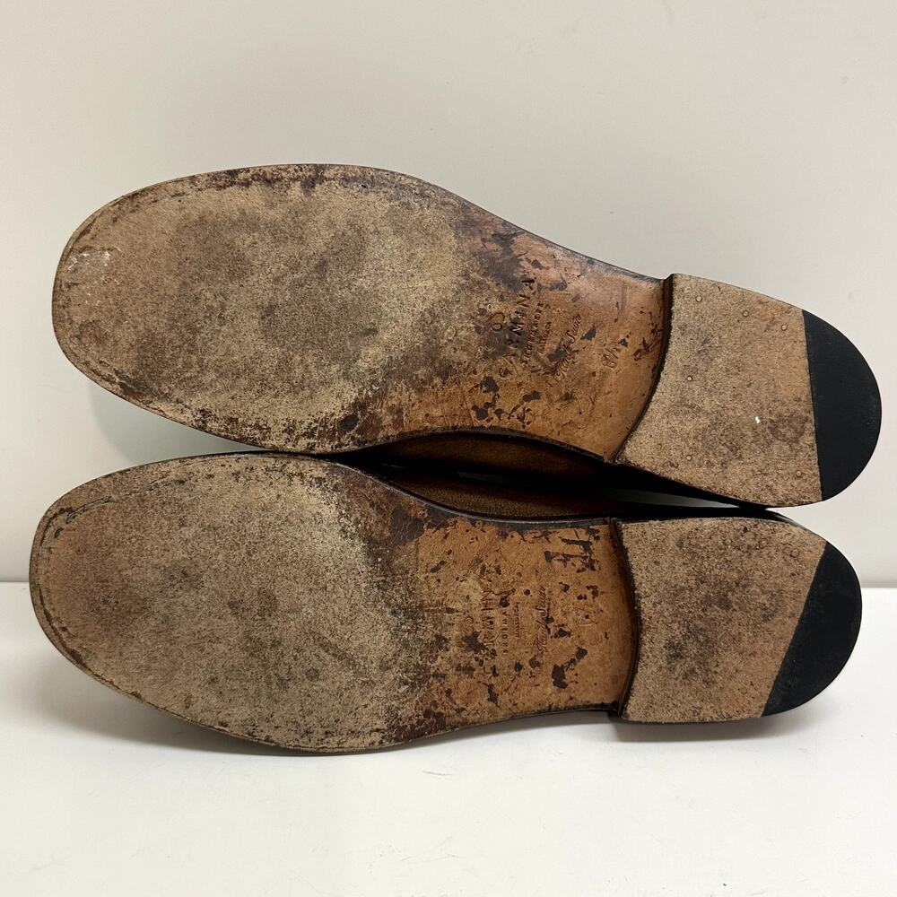 VERY GOOD Carmina x Epaulet Snuff Brown Suede String Loafers Hand Grade US 7.5 D - Picture 10 of 12